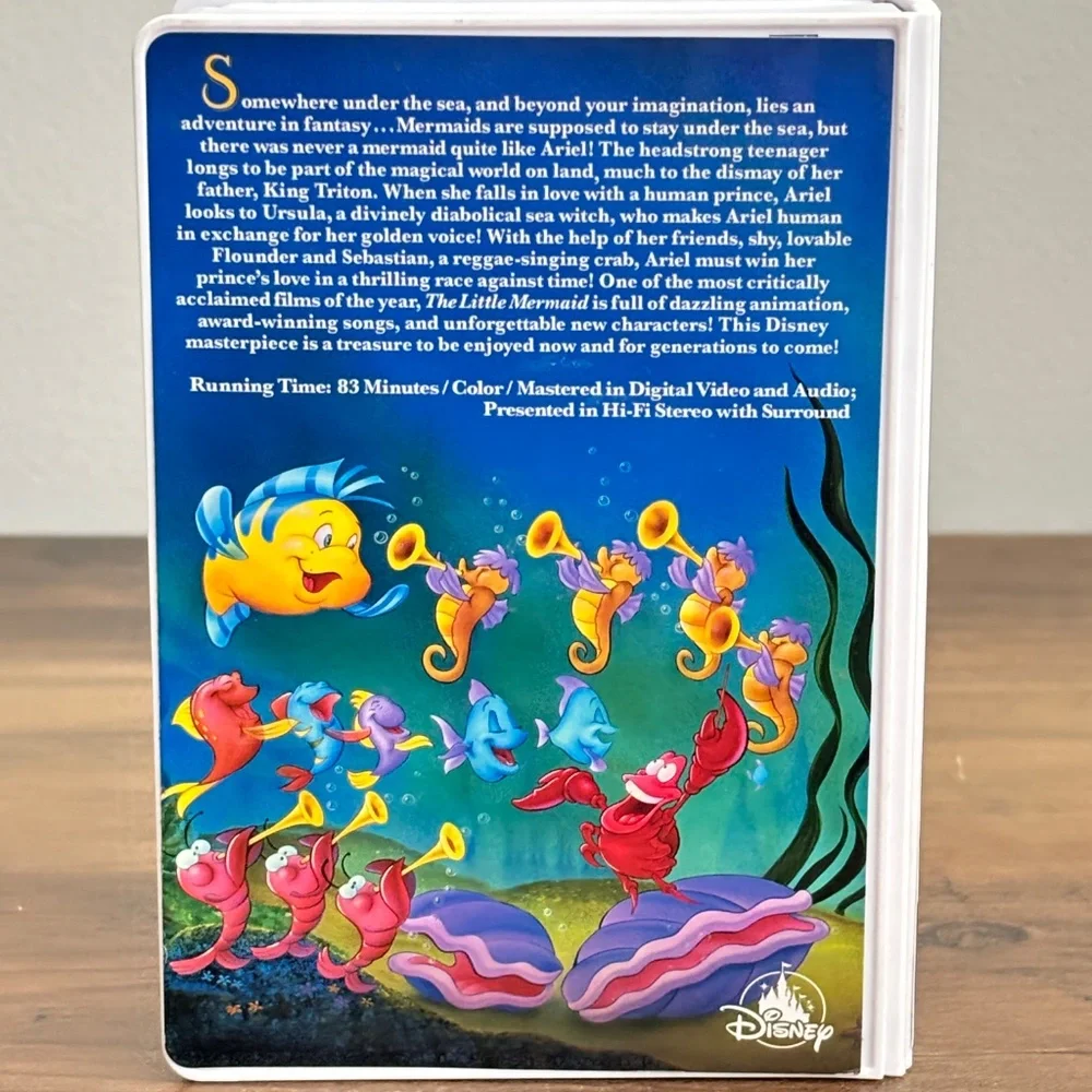 Disney Movie Character The Little Mermaid URSULA Collectible Figure Toy VHS Box